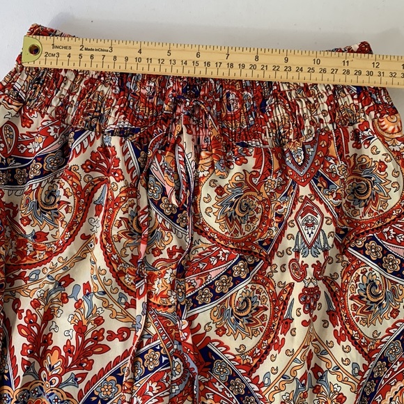 SHEIN VCAY Paisley Print Wide Leg Pants Size M  Waist 24 inches - Picture 8 of 9